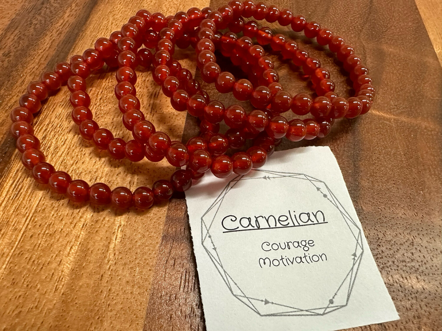 Stone Bracelet - Carnelian