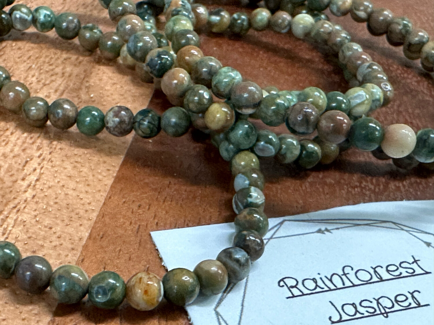 Stone Bracelet - Rainforest Jasper | 4mm