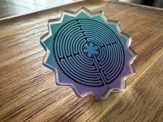 Chartres Labyrinth Acrylic Pin