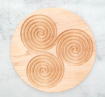 Triskelion Handcrafted Hardwood Labyrinth | Multiple Wood Options