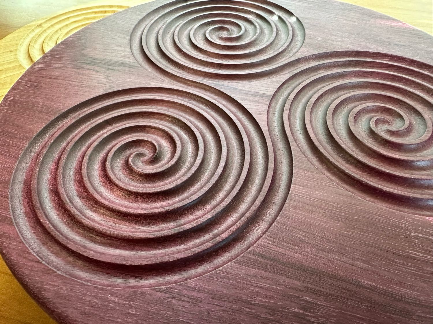 Triskelion Handcrafted Hardwood Labyrinth | Multiple Wood Options