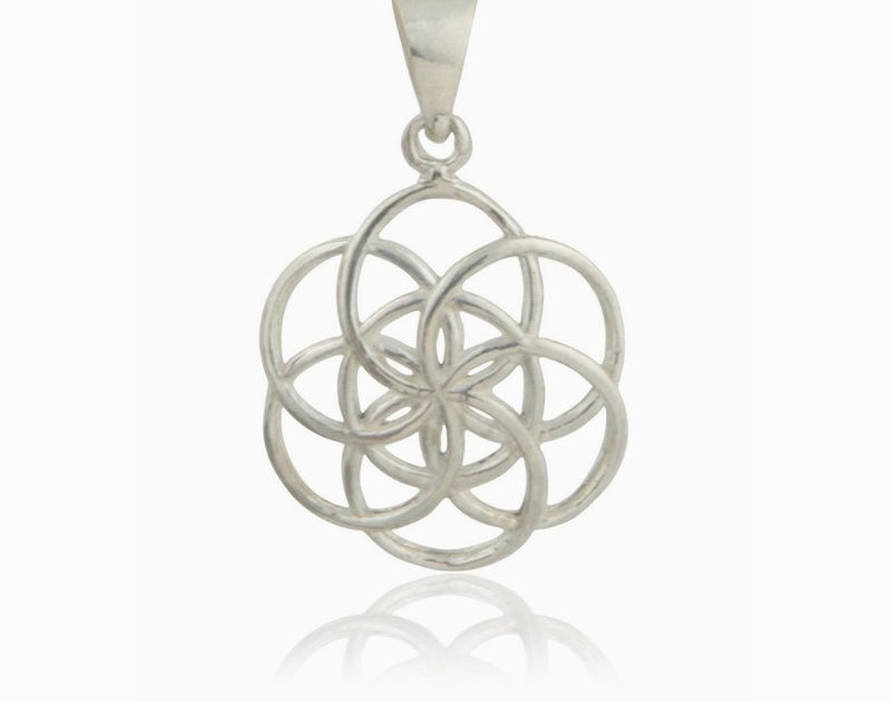 Sterling Silver Single Flower of Life Pendant