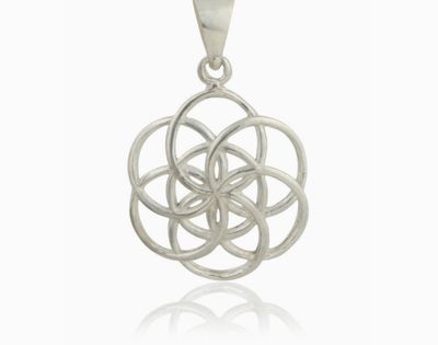 Sterling Silver Single Flower of Life Pendant