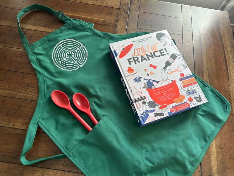 Embroidered Labyrinth Apron