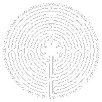 CAD File of full size (42' 3 3/8") Chartres Labyrinth