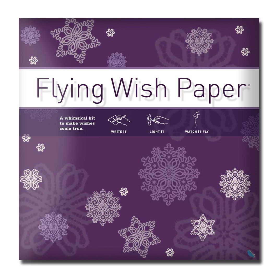 Flying Wish Paper | Purple Snowflake (Large Set)