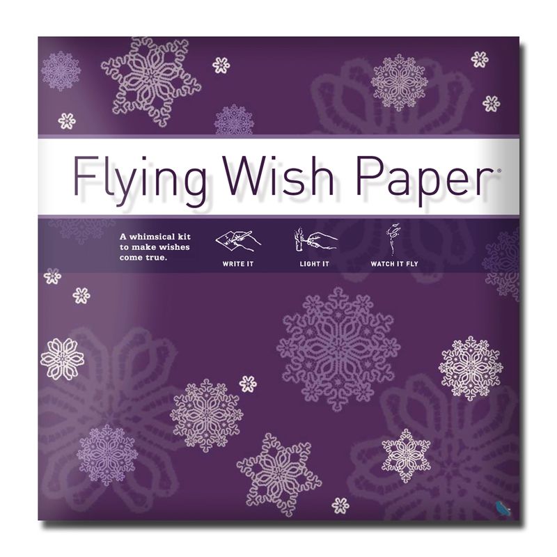 Flying Wish Paper | Purple Snowflake (Large Set)