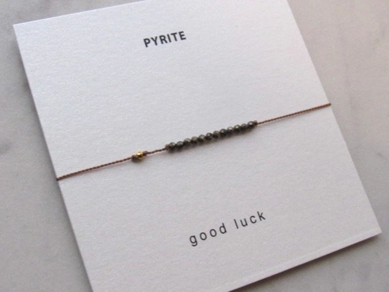 Intention Bracelet | GOOD LUCK (Pyrite &amp; Gold)