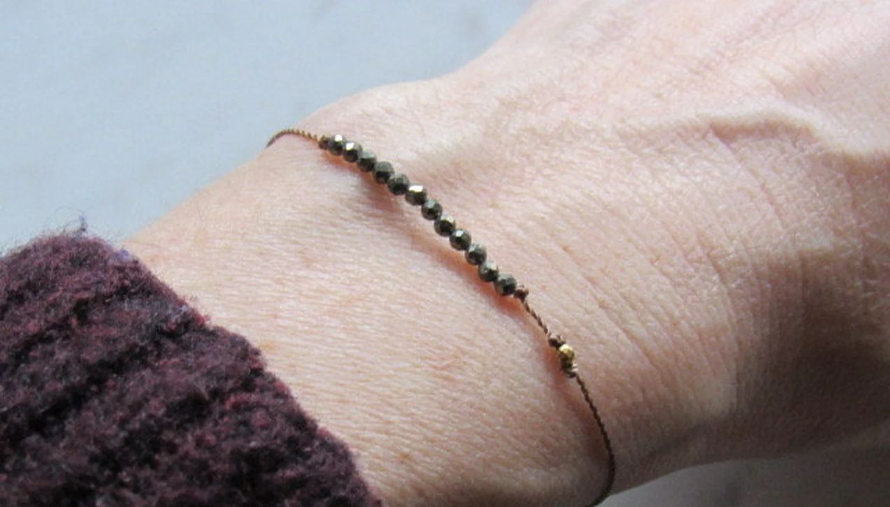 Intention Bracelet | GOOD LUCK (Pyrite &amp; Gold)