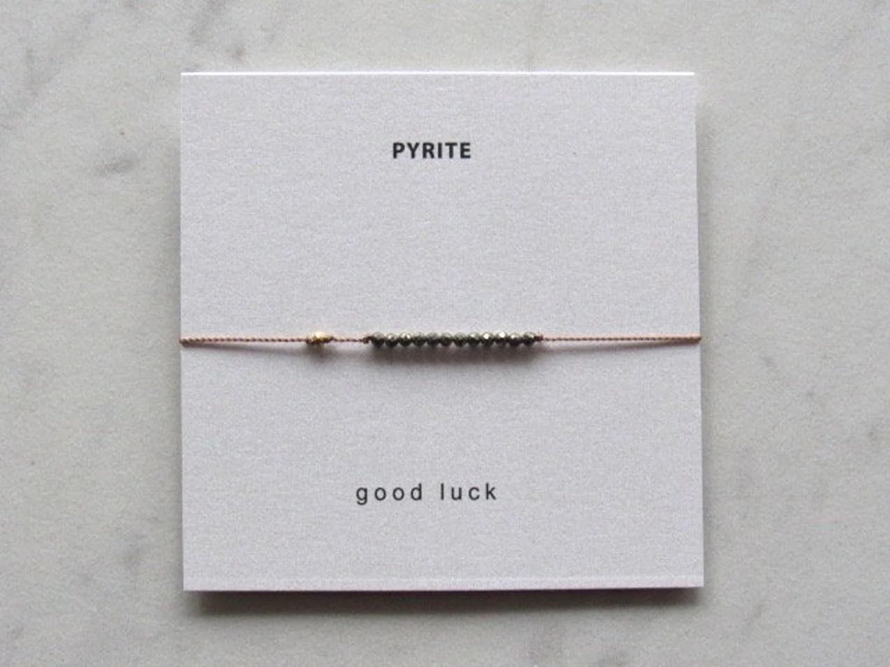 Intention Bracelet | GOOD LUCK (Pyrite &amp; Gold)