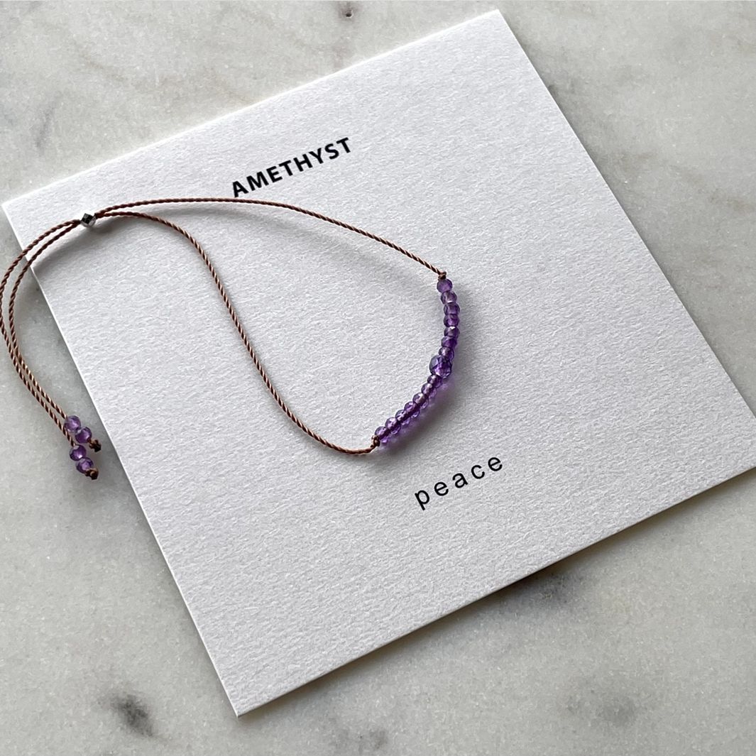 Intention Bracelet | PEACE (Amethyst)