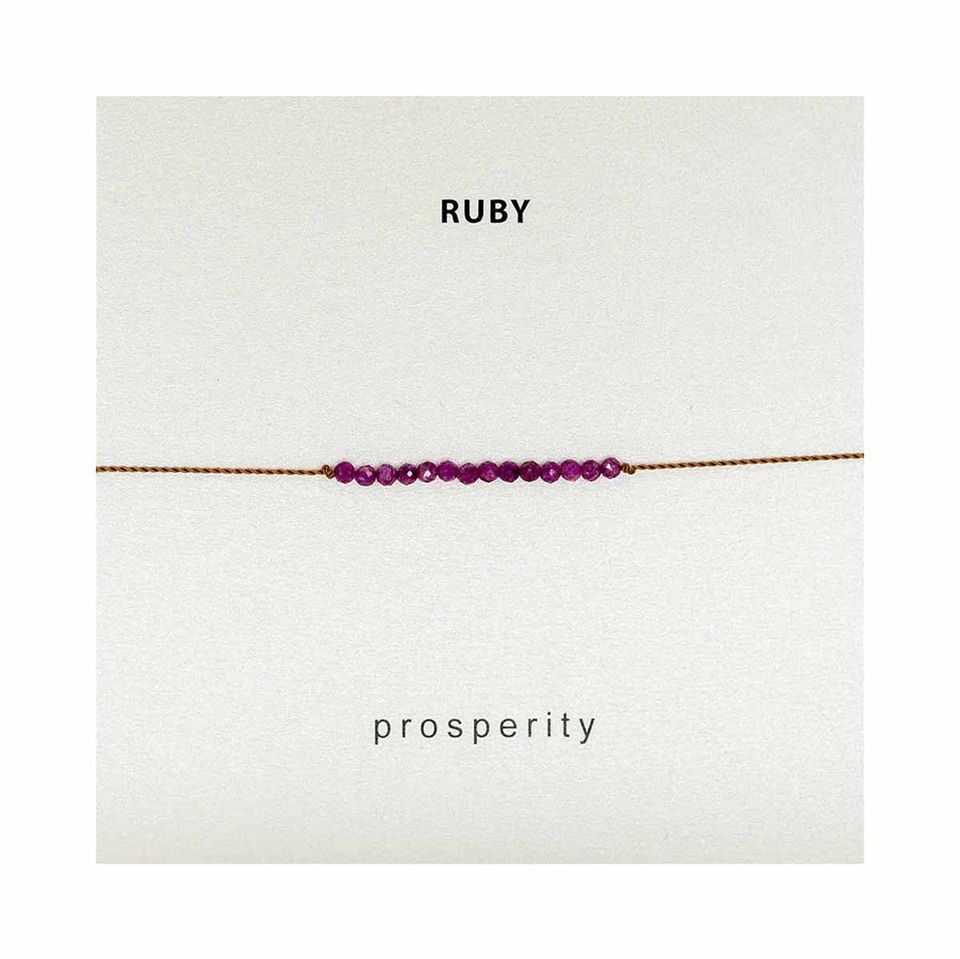 Intention Bracelet | PROSPERITY (Ruby)