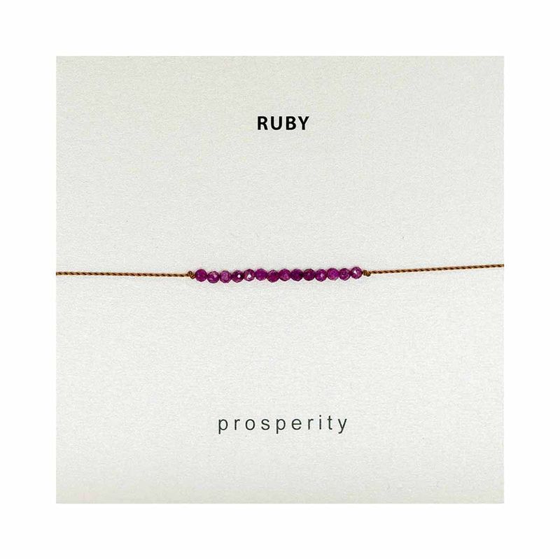 Intention Bracelet | PROSPERITY (Ruby)