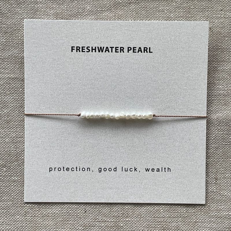 Intention Bracelet | PROTECTION. GOOD LUCK. WEALTH. (Freshwater Pearl)