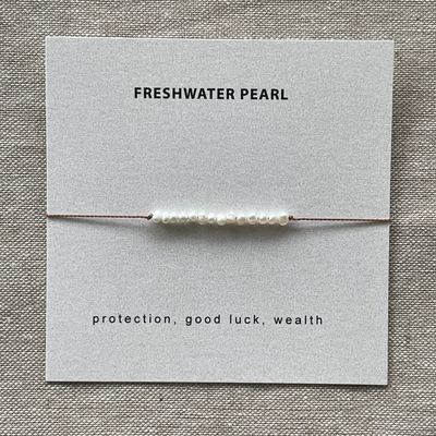 Intention Bracelet | PROTECTION. GOOD LUCK. WEALTH. (Freshwater Pearl)