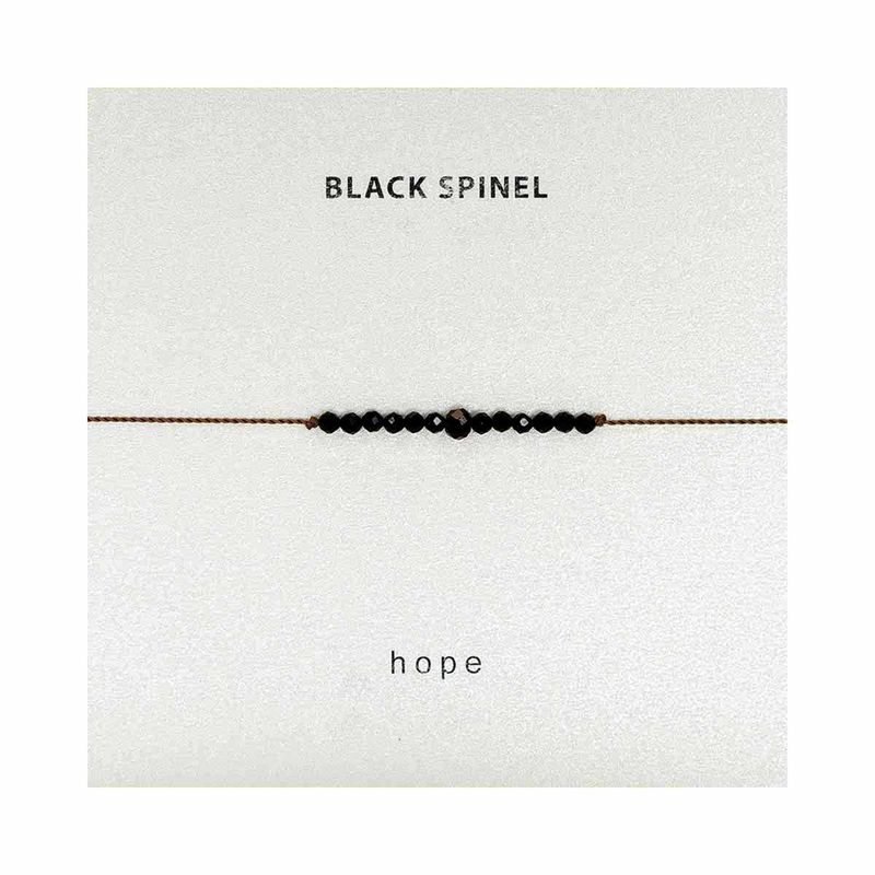 Intention Bracelet | HOPE (Black Spinel)