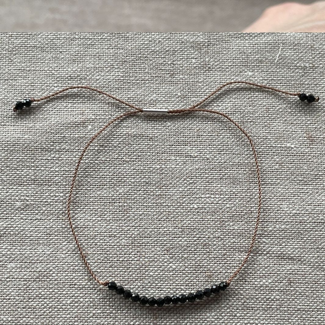 Intention Bracelet | HOPE (Black Spinel)