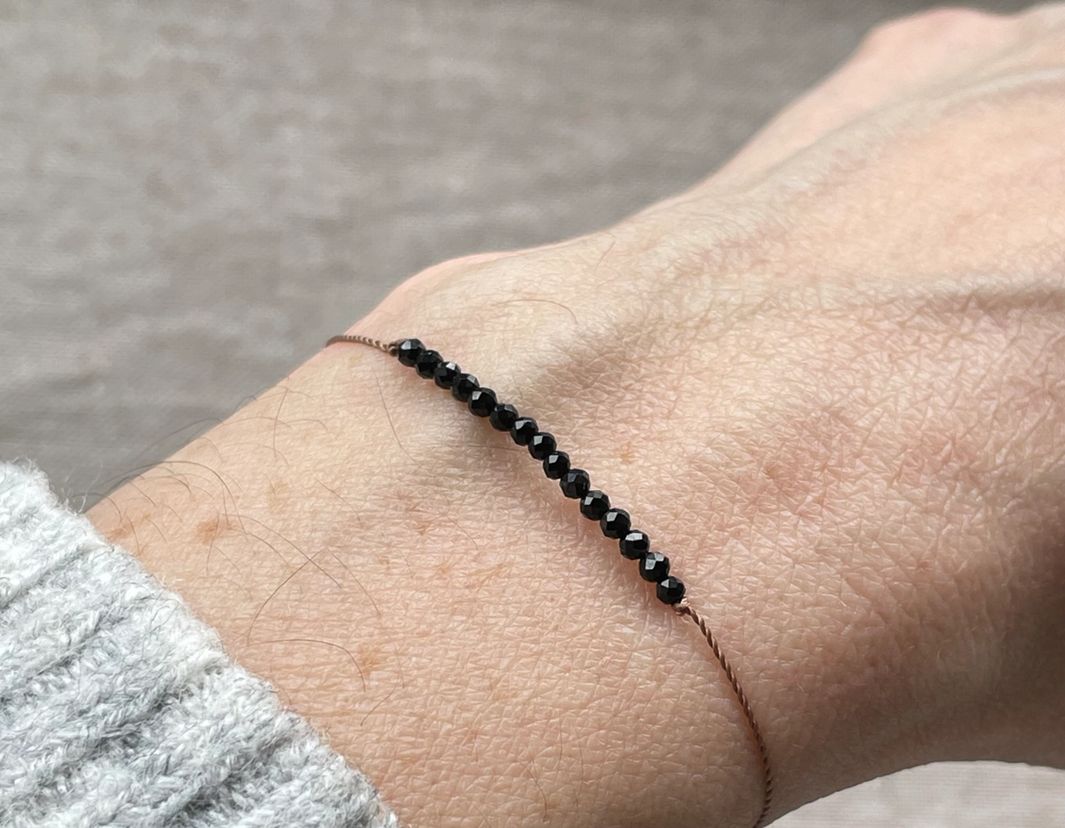 Intention Bracelet | HOPE (Black Spinel)