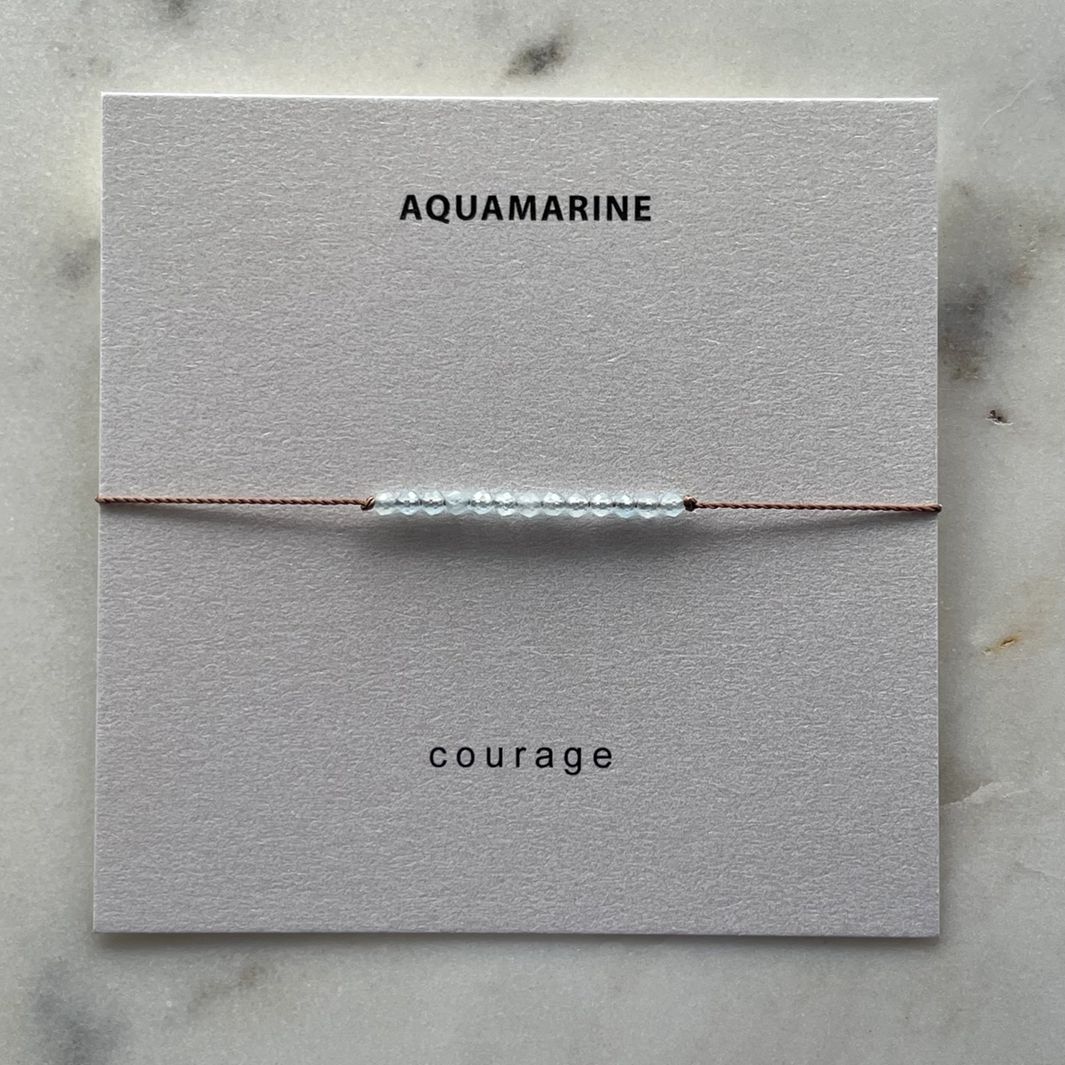 Intention Bracelet | COURAGE (Aquamarine)