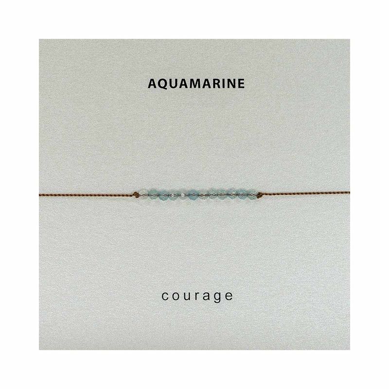Intention Bracelet | COURAGE (Aquamarine)