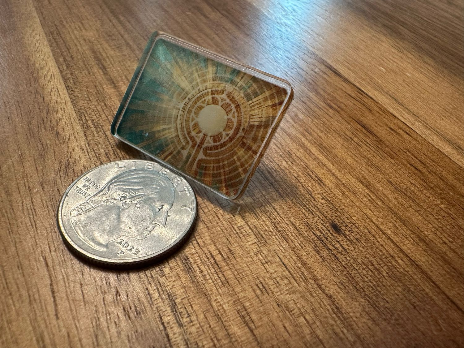 Radiant Center Chartres Labyrinth Acrylic Pin