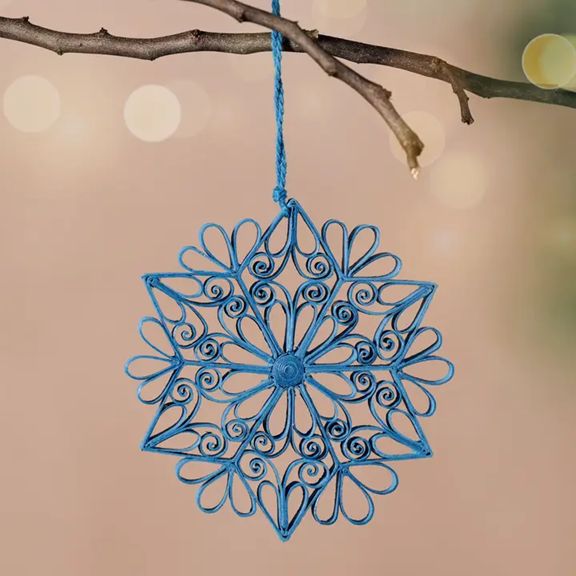 Quilled Snowflake | Ornament BLUE