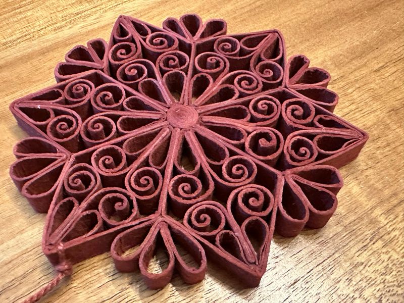 Quilled Snowflake | Ornament RED