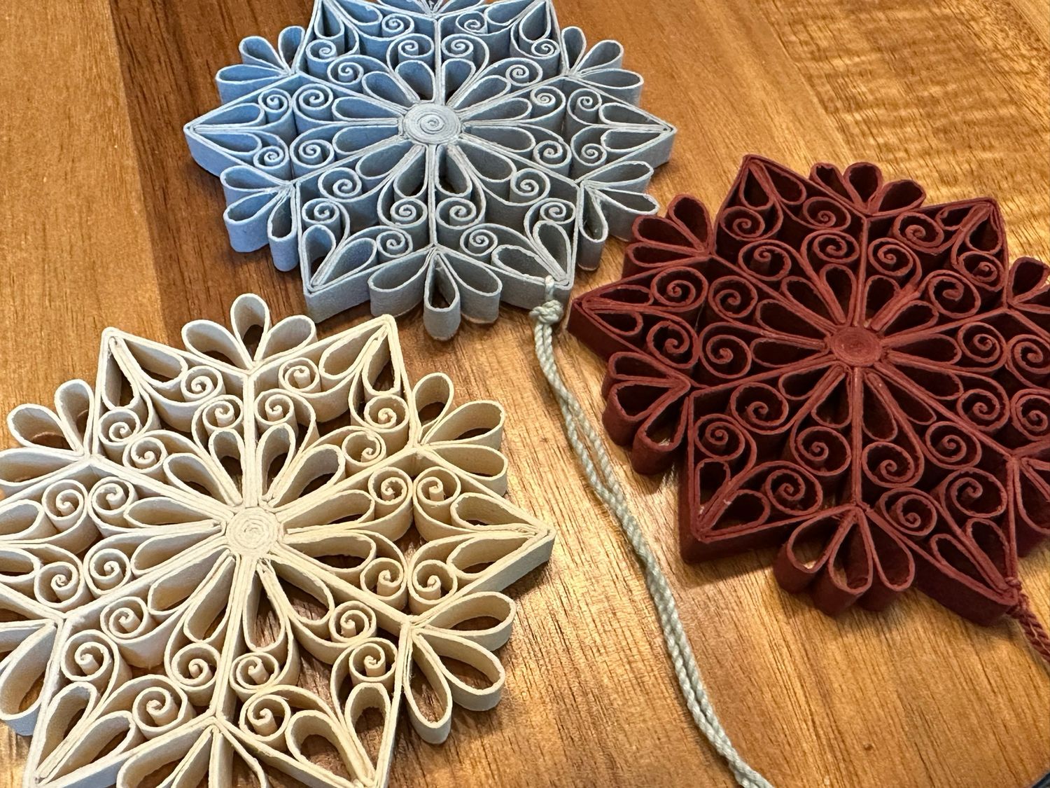 Quilled Snowflake | Ornament RED