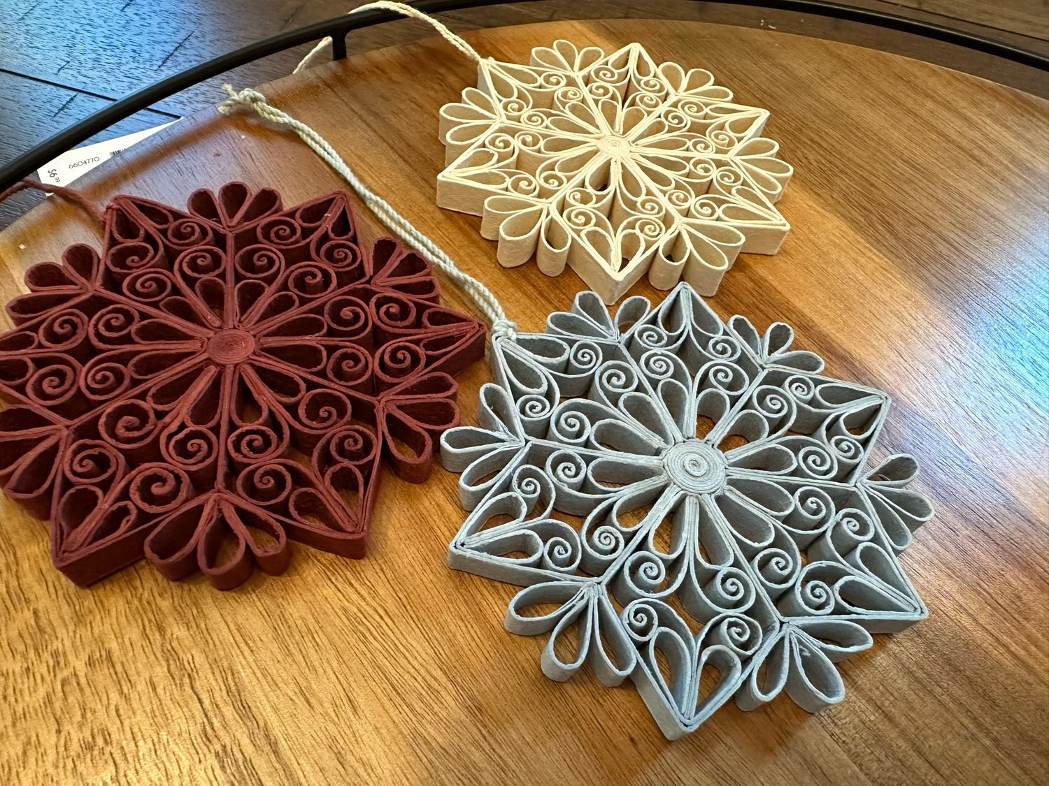 Quilled Snowflake | Ornament RED