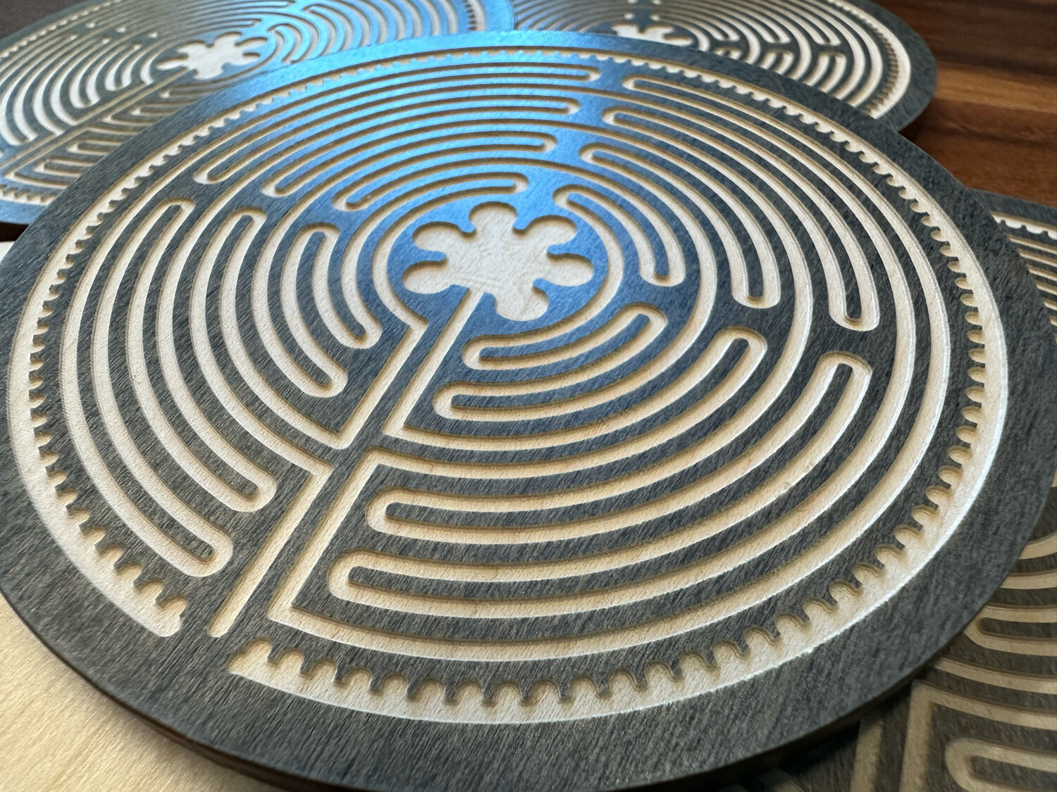 Mini Chartres Labyrinth | Maple Wood | 4.5-inch