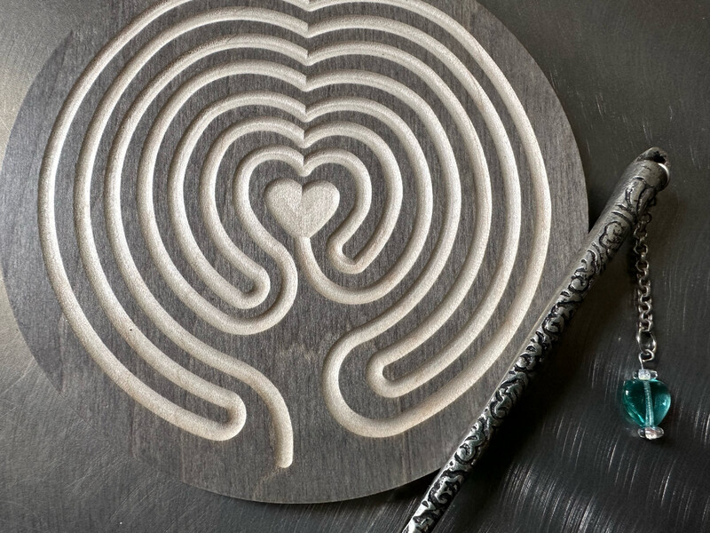 Mini Heart of Peace Labyrinth #2 | Maple Wood | 4.5-inch