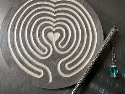 Mini Heart of Peace Labyrinth #2 | Maple Wood | 4.5-inch