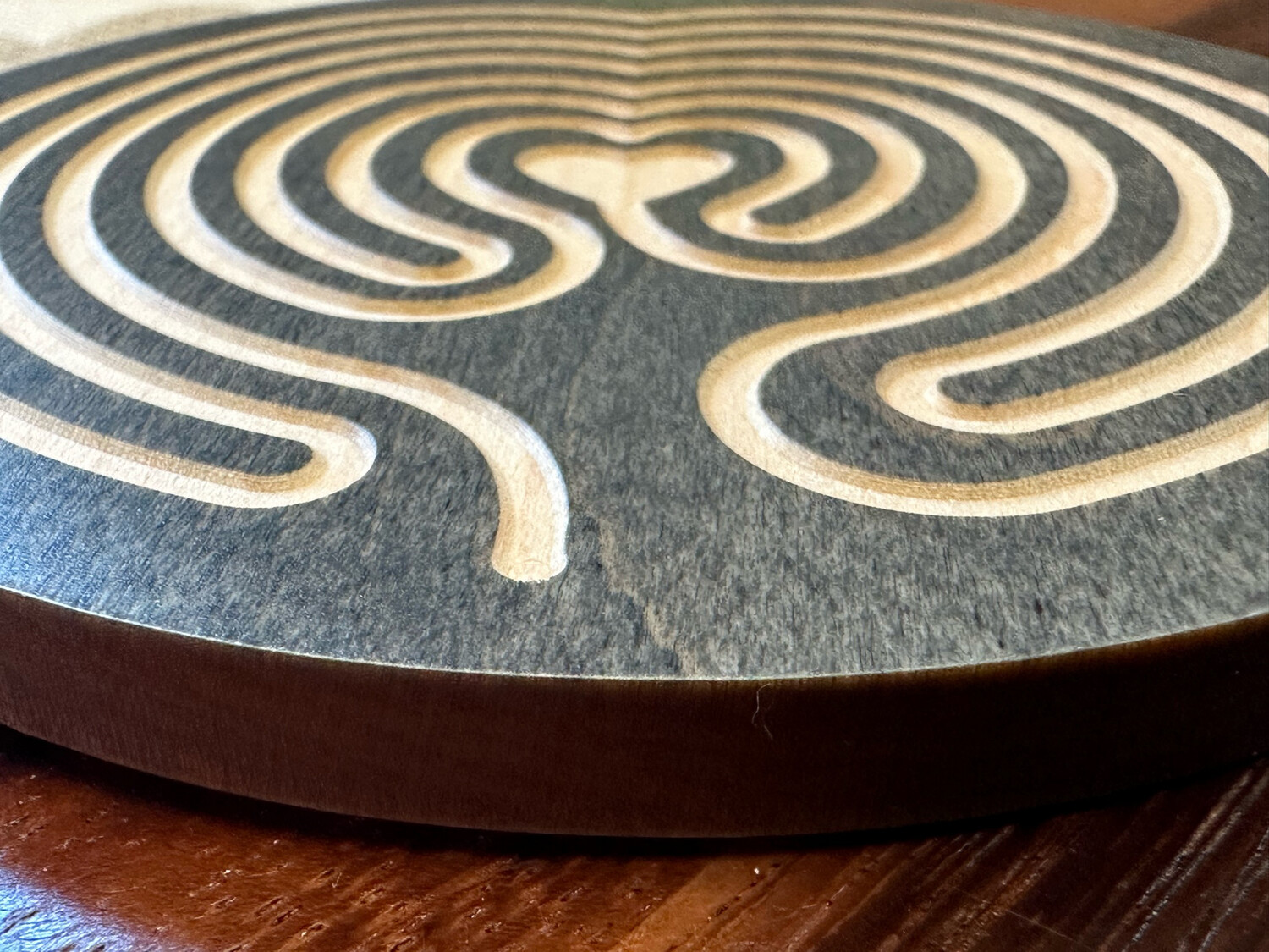 Mini Heart of Peace Labyrinth #2 | Maple Wood | 4.5-inch