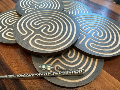 Mini Classical Labyrinth | Maple Wood | 4.5-inch