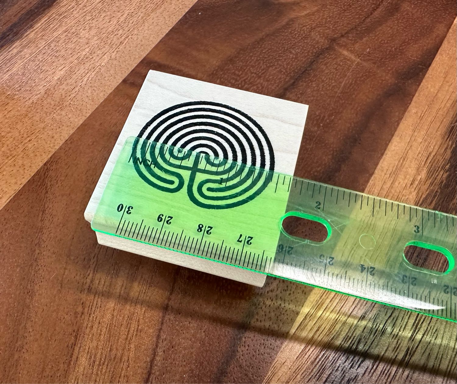 Rubber Labyrinth Stamps | Wooden Base