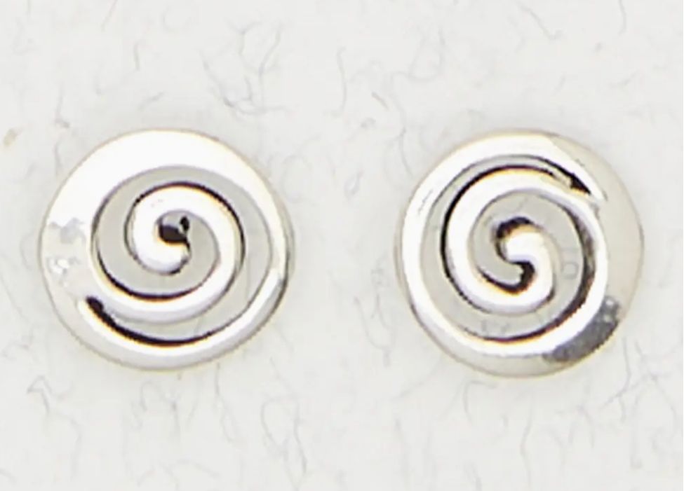 Earrings: Small Studs - Spiral