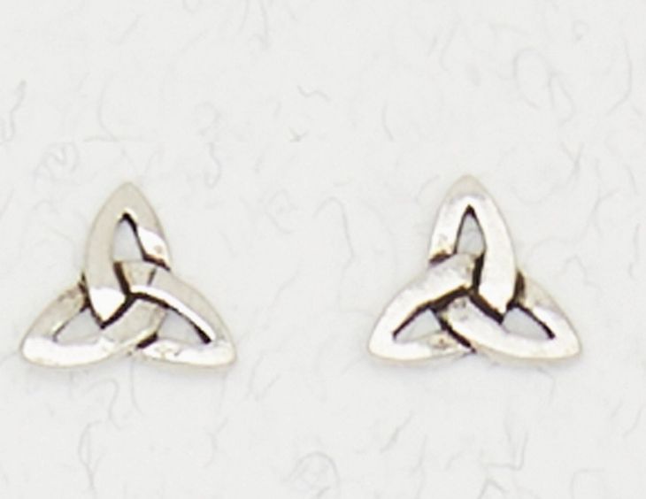 Earrings: Tiny Studs - Celtic Weave