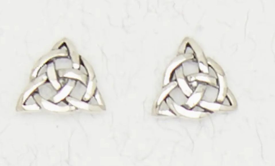 Earrings: Tiny Studs - Trinity Knot