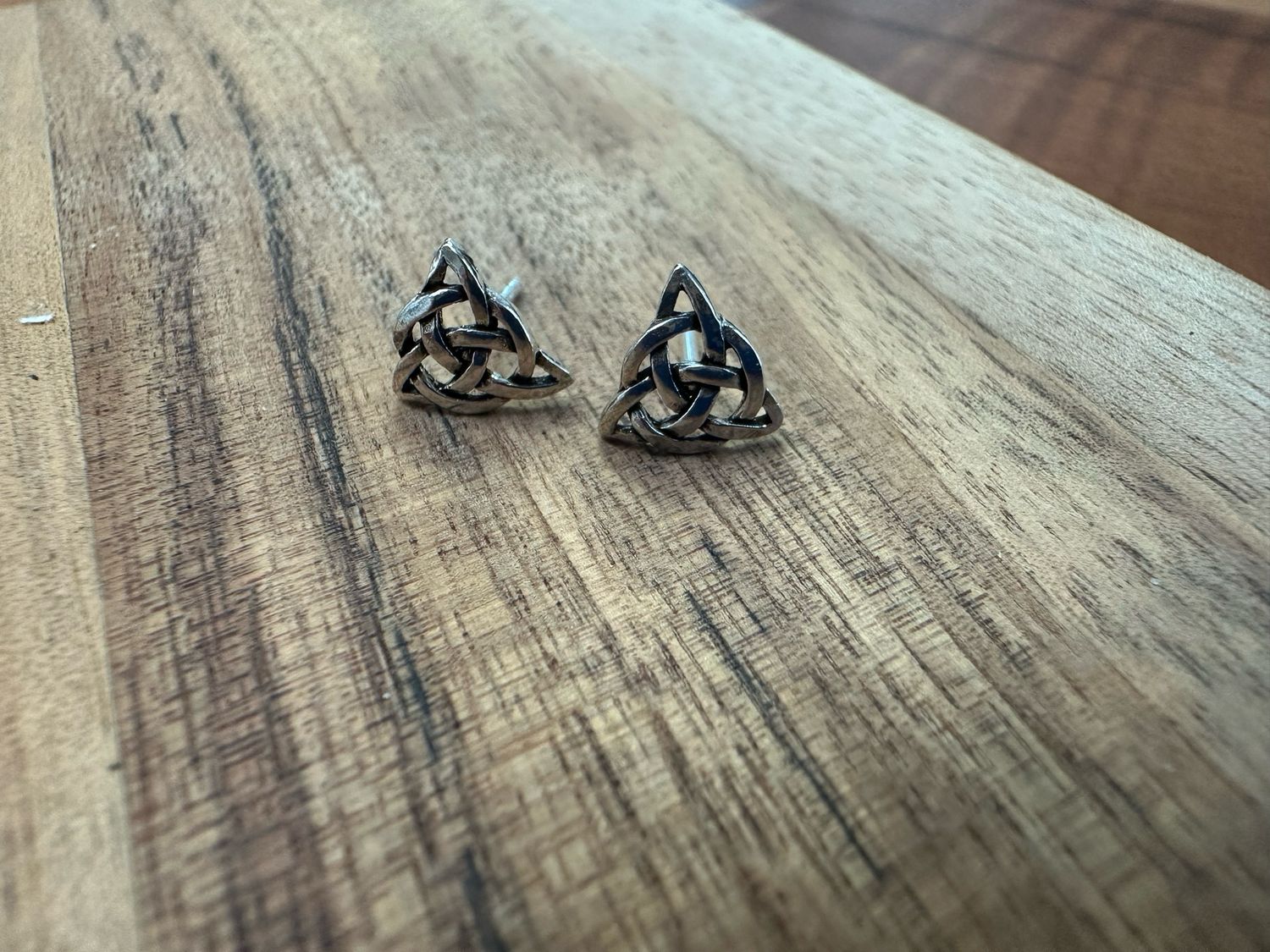 Earrings: Tiny Studs - Trinity Knot