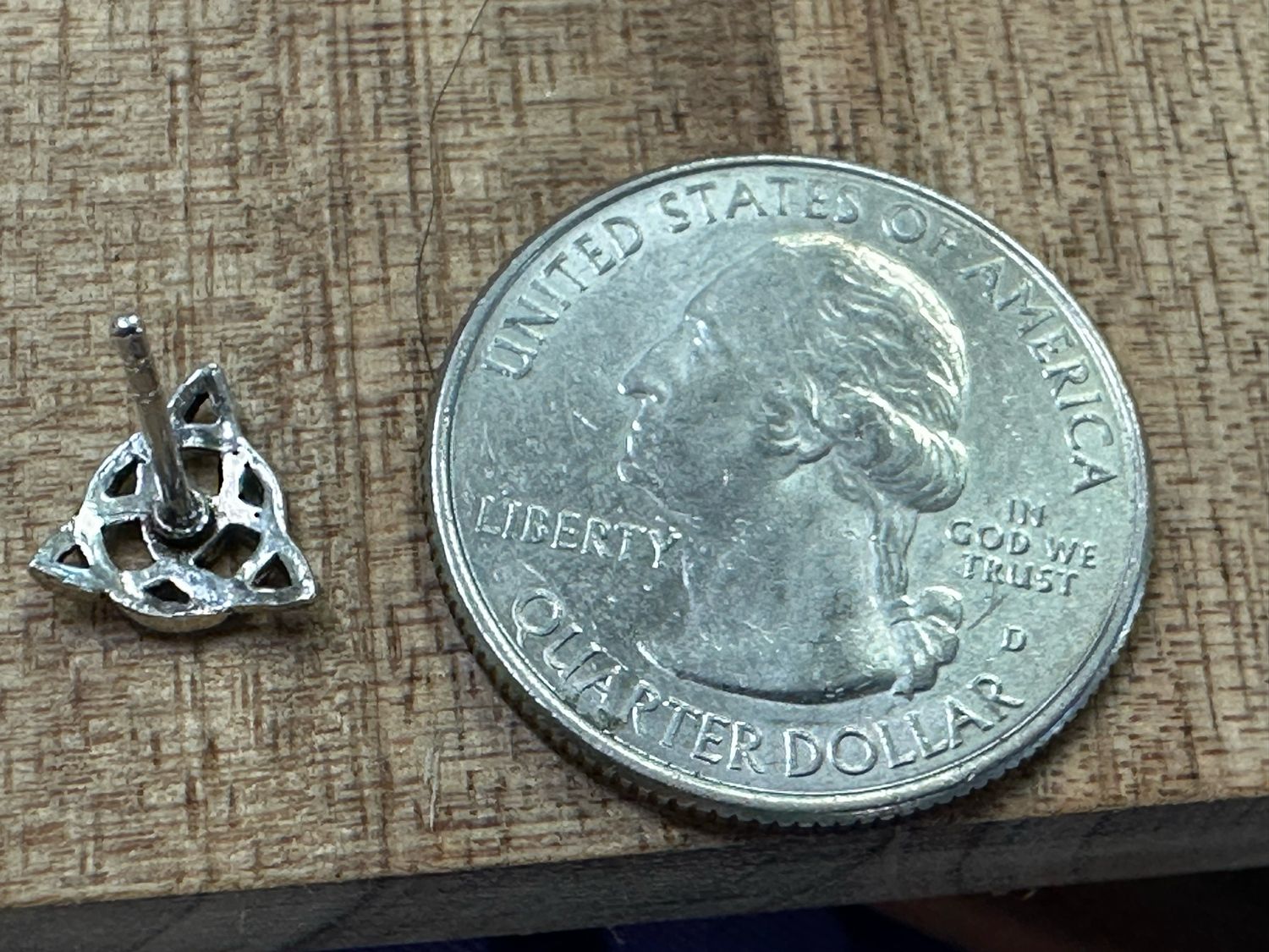 Earrings: Tiny Studs - Trinity Knot