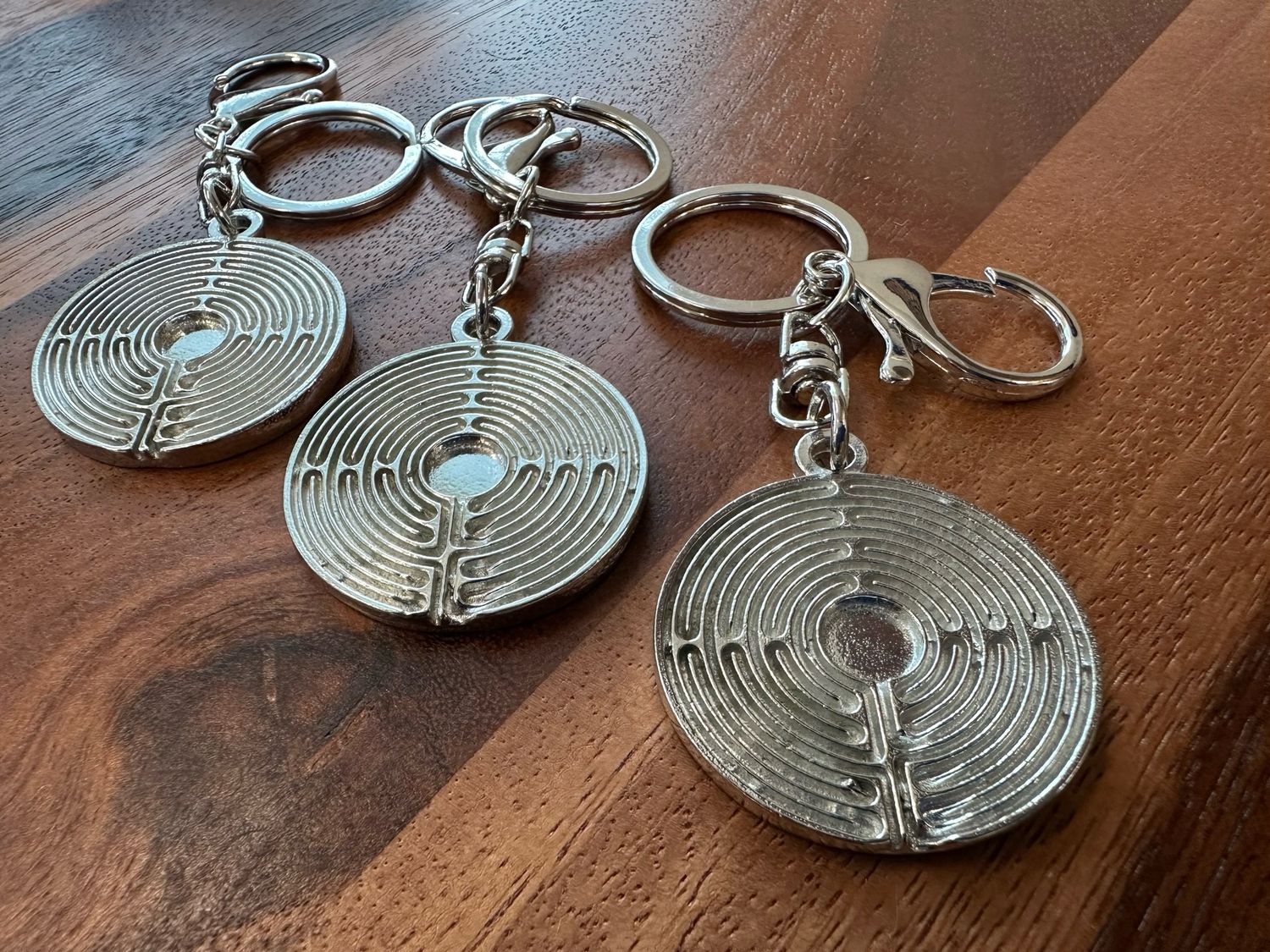 Pewter Labyrinth | Keychain &amp; Purse Charm (Large)