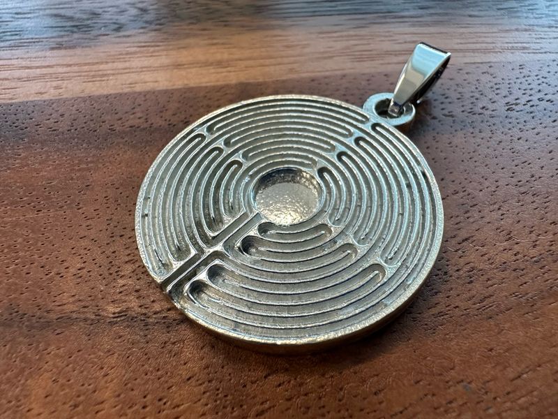 Labyrinth Pendant: Pewter (Large)
