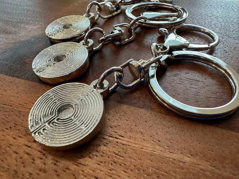Pewter Labyrinth | Keychain &amp; Purse Charm (Small)