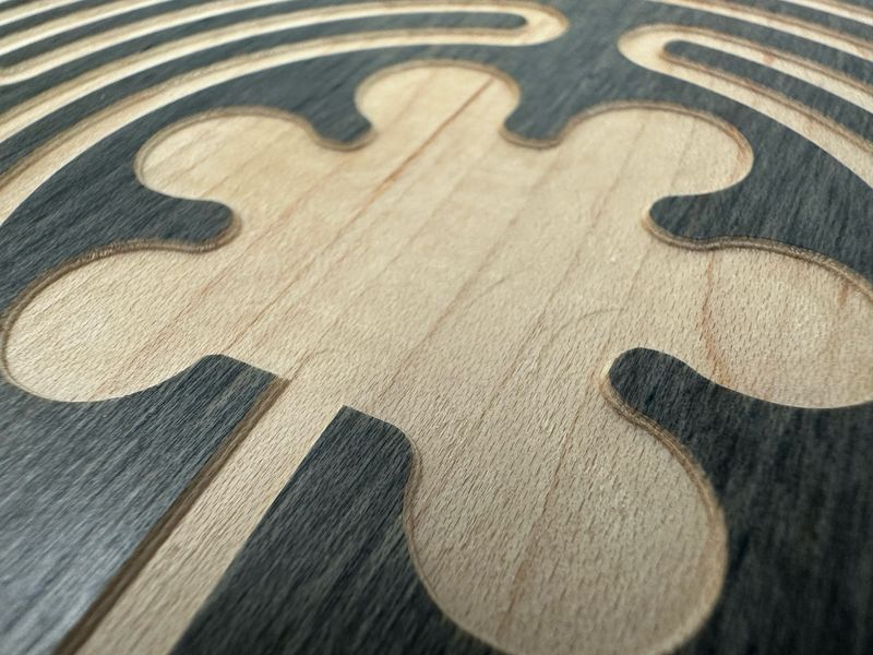 Heart of Chartres Labyrinth (Maple Wood | Stain) | 7-inch