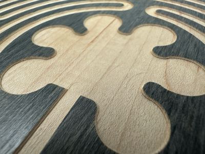 Heart of Chartres Labyrinth (Maple Wood | Stain) | 7-inch