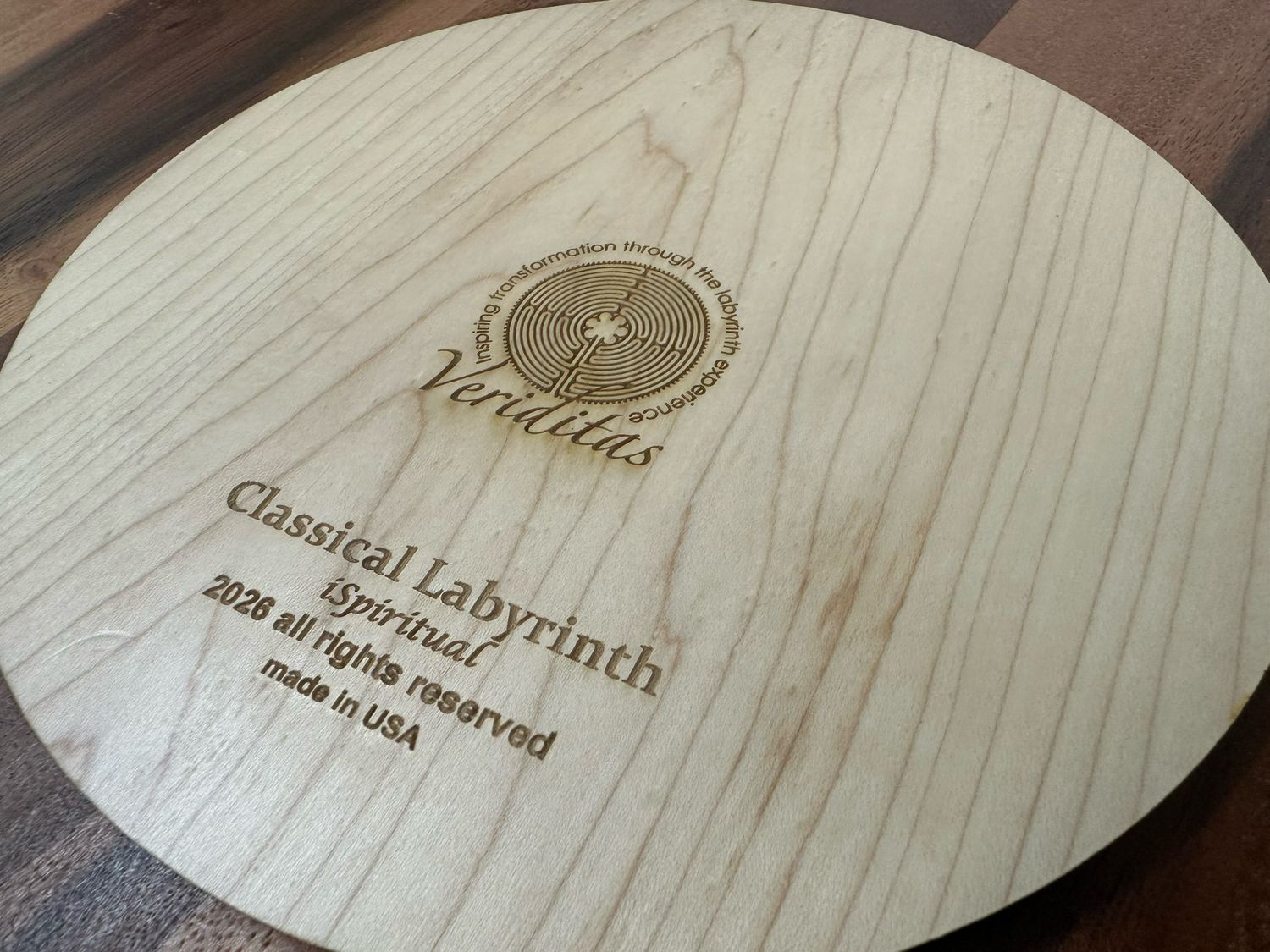 Classical Labyrinth (Maple Wood | Stain) | 7-inch