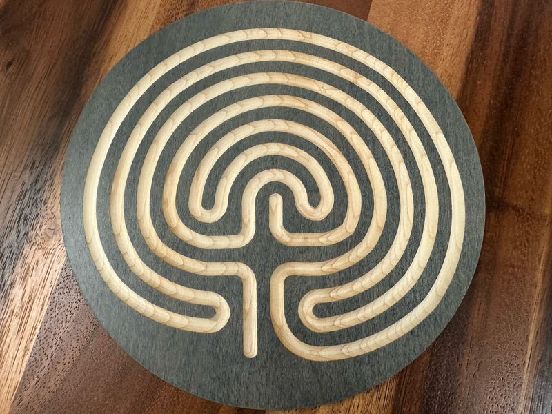 Classical Labyrinth (Maple Wood | Stain) | 7-inch