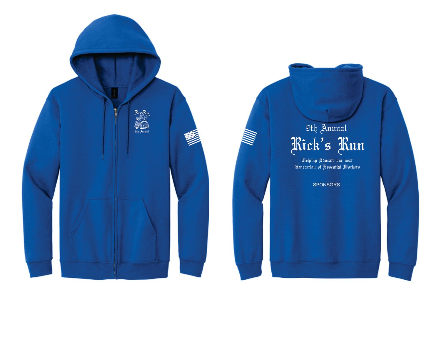 Rick's Run Zip-Up Hooded Sweatshirt