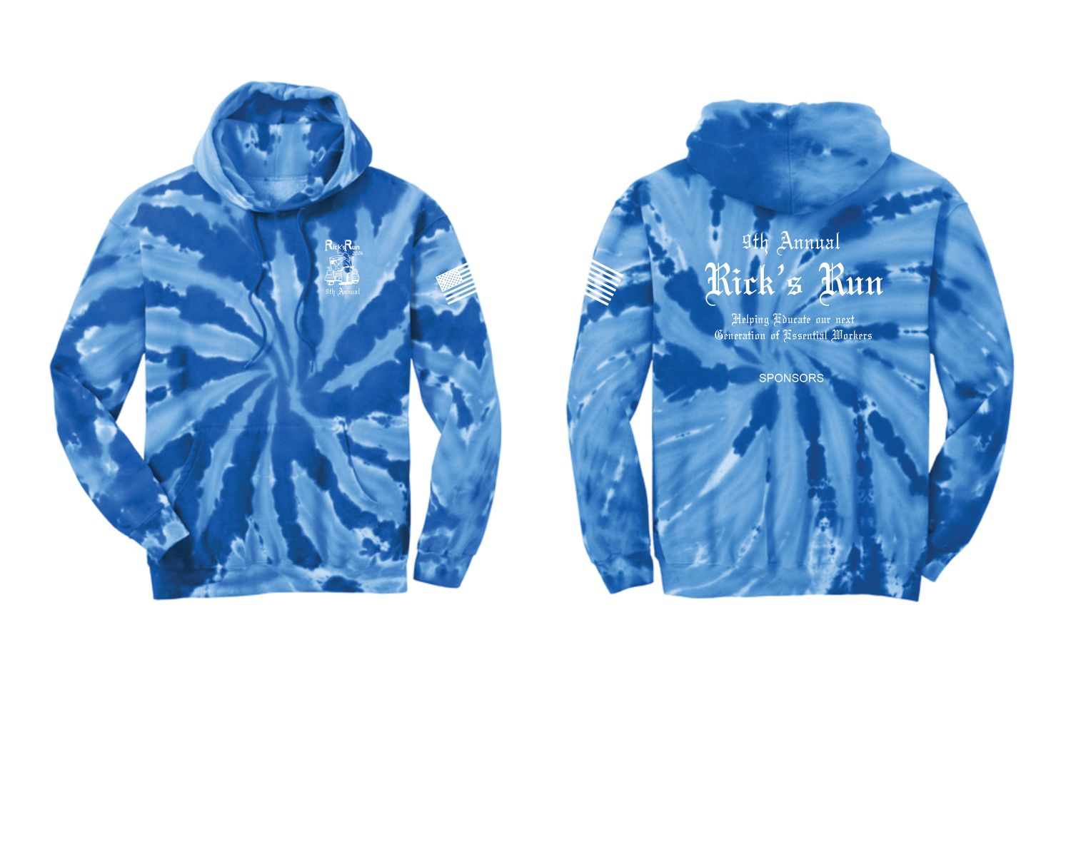 Rick's Run Tie Dye Hooded Sweatshirt