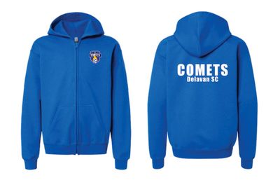 Delavan Comets Zip-Up Sweatshirt